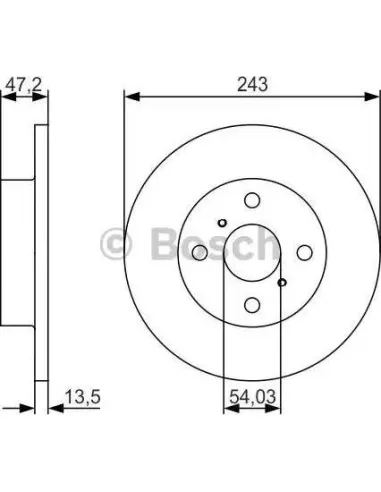 Disco de freno Bosch 0986479R87