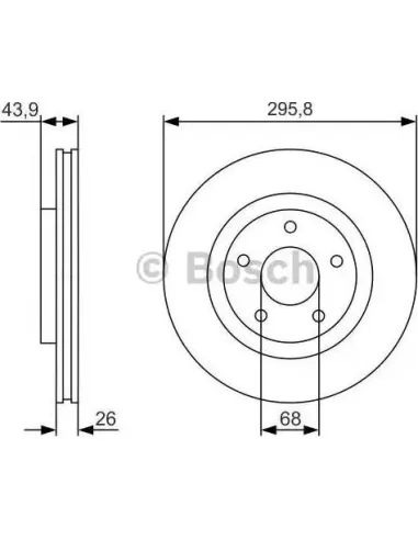 Disco de freno Bosch 0986479R89