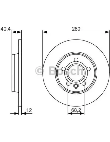 Disco de freno Bosch 0986479R91