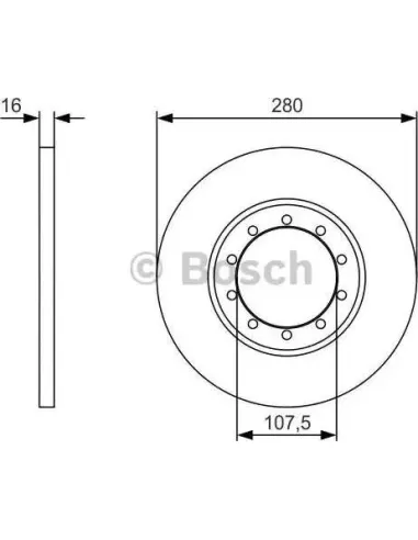 Disco de freno Bosch 0986479R92