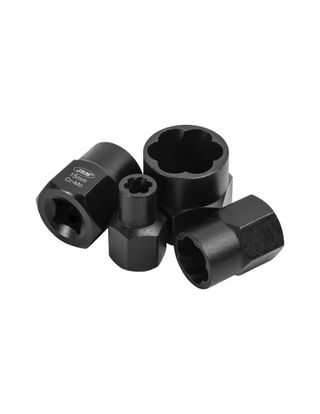 SET DE VASOS TWIST DE 3/8" PARA EXTRACCIÓN DE TUERCAS/TORNILLOS DE SEGURIDAD