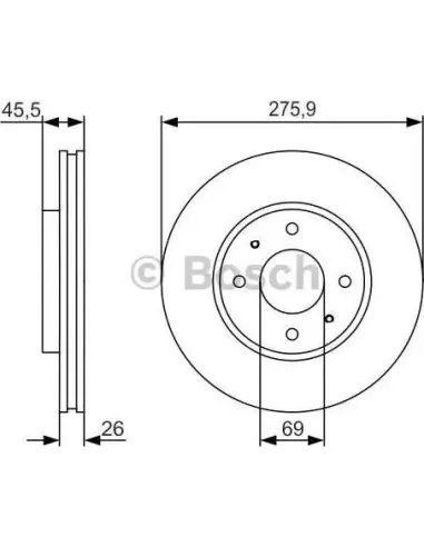 Disco de freno Bosch 0986479R94