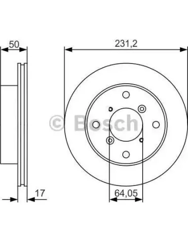 Disco de freno Bosch 0986479R96