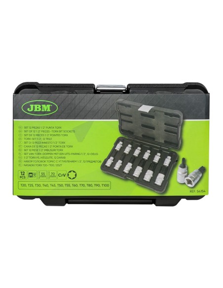 SET DE 12 PUNTAS TORX DE 1/2"