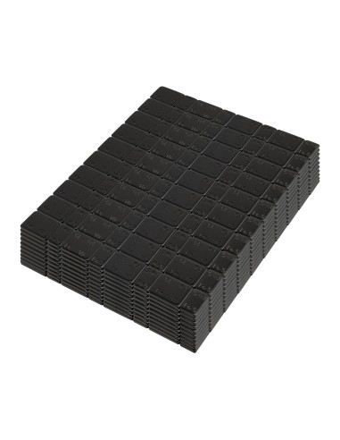 CAJA DE 100 CONTRAPESAS ADHESIVAS DE HIERRO - 60GR. (4X10G + 4X5G) - NEGRO