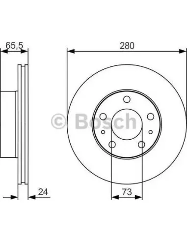 Disco de freno Bosch 0986479R98