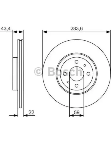 Disco de freno Bosch 0986479S01