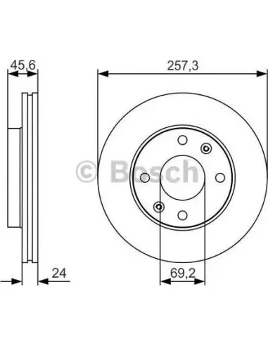 Disco de freno Bosch 0986479S03