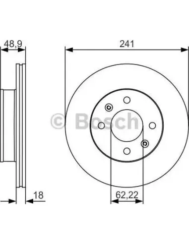 Disco de freno Bosch 0986479S04