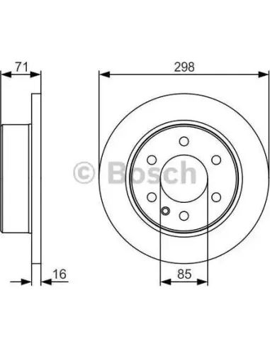 Disco de freno Bosch 0986479S05