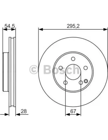 Disco de freno Bosch 0986479S07