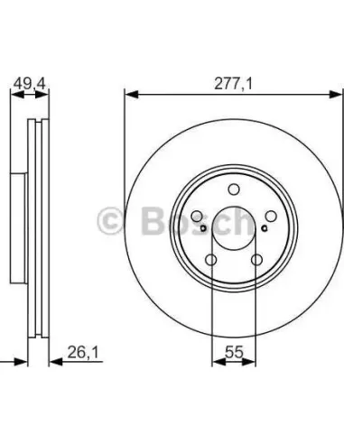 Disco de freno Bosch 0986479S09