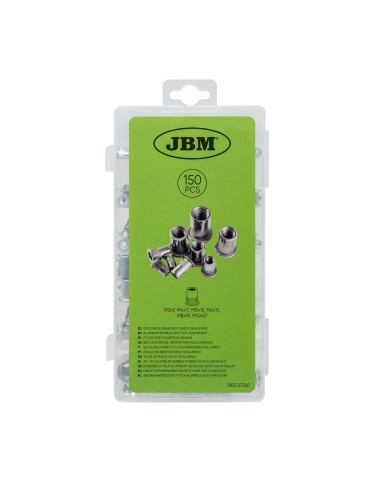 ESTUCHE DE REMACHES TUERCA DE ALUMINIO 150PCS