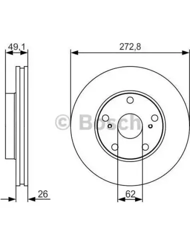 Disco de freno Bosch 0986479S16