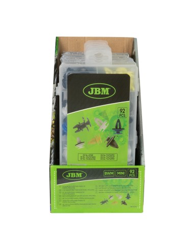 ESTUCHE DE CLIPS BMW/MINI PARA PANEL DE PUERTA/MOLDURA 92PCS