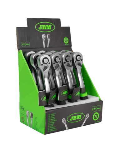 CARRACA DE 1/2" CON CABEZAL DE 72 DIENTES 255MM CINCADA
