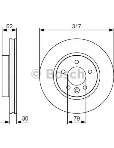 Disco de freno Bosch 0986479S25