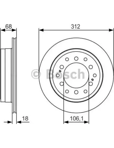 Disco de freno Bosch 0986479S36