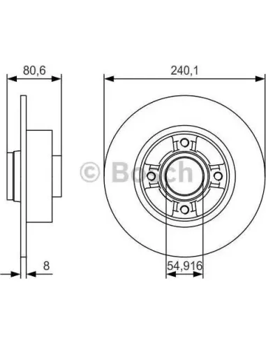 Disco de freno Bosch 0986479S37