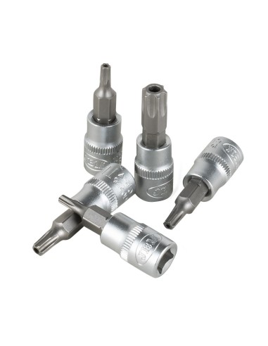 JUEGO DE 7 PUNTAS TORX INVIOLABLE CON VASO DE 1/4"