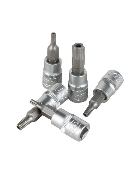 JUEGO DE 7 PUNTAS TORX INVIOLABLE CON VASO DE 1/4"