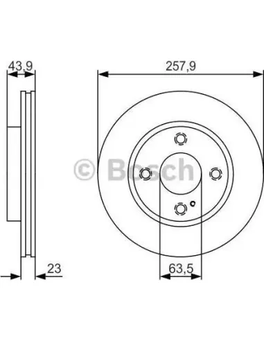 Disco de freno Bosch 0986479S38