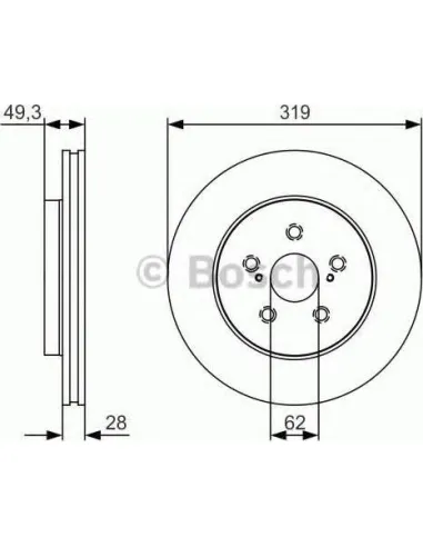 Disco de freno Bosch 0986479S39