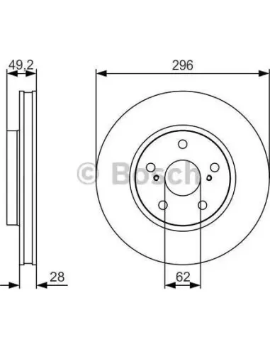 Disco de freno Bosch 0986479S40