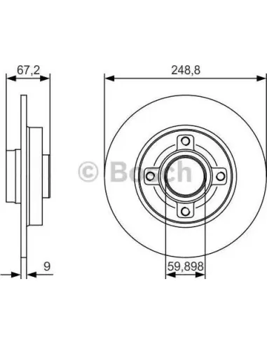 Disco de freno Bosch 0986479S42