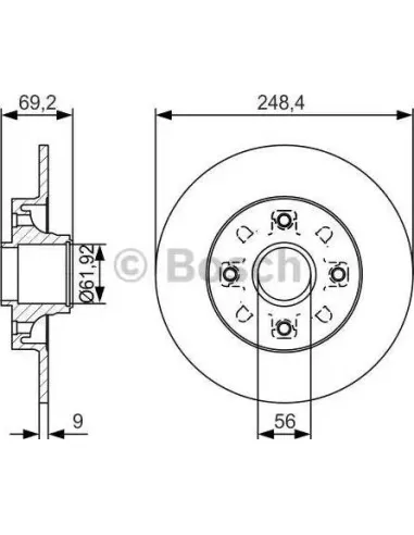 Disco de freno Bosch 0986479S43