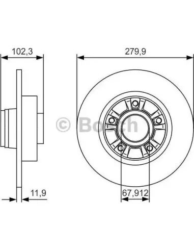 Disco de freno Bosch 0986479S44