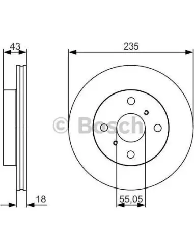 Disco de freno Bosch 0986479S46