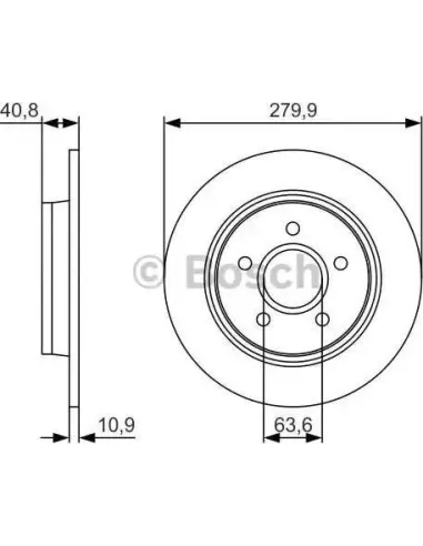 Disco de freno Bosch 0986479S49