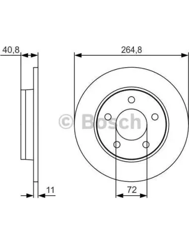 Disco de freno Bosch 0986479S50