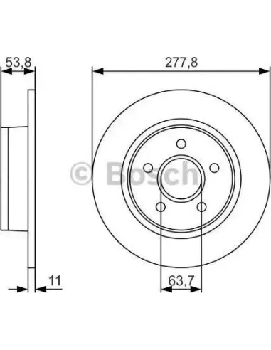 Disco de freno Bosch 0986479S51