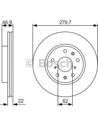 Disco de freno Bosch 0986479S58