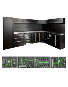 CONJUNTO DE MUEBLES MODULARES (43PCS) - PLATA