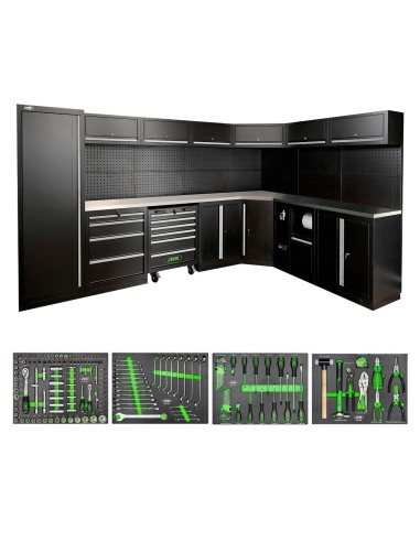 CONJUNTO DE MUEBLES MODULARES (43PCS) - PLATA