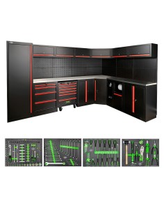 CONJUNTO DE MUEBLES MODULARES (43PCS) - ROJO