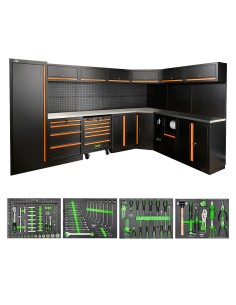 CONJUNTO DE MUEBLES MODULARES (43PCS) - NARANJA