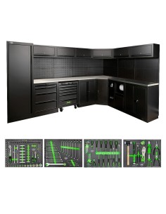 CONJUNTO DE MUEBLES MODULARES (43PCS) - NEGRO