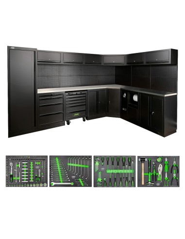 CONJUNTO DE MUEBLES MODULARES (43PCS) - NEGRO