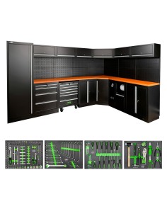 CONJUNTO DE MUEBLES MODULARES (43PCS) - PLATA
