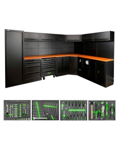 CONJUNTO DE MUEBLES MODULARES (43PCS) - NEGRO