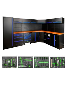 CONJUNTO DE MUEBLES MODULARES (43PCS) - AZUL