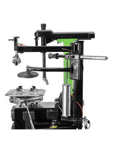 DESMONTADORA DE NEUMÁTICOS CON TORRE BASCULANTE AUTOMÁTICA Y BRAZO AUXILIAR 220V