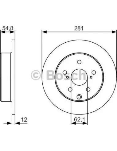 Disco de freno Bosch 0986479S67