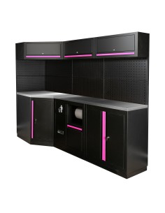 CONJUNTO DE MUEBLES MODULARES (22PCS) - ROSA