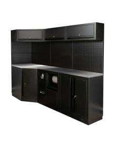 CONJUNTO DE MUEBLES MODULARES (22PCS) - NEGRO