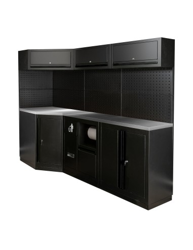 CONJUNTO DE MUEBLES MODULARES (22PCS) - NEGRO